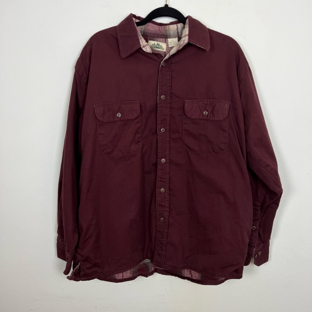 Timber Trail burgundy button down jacket. Size L